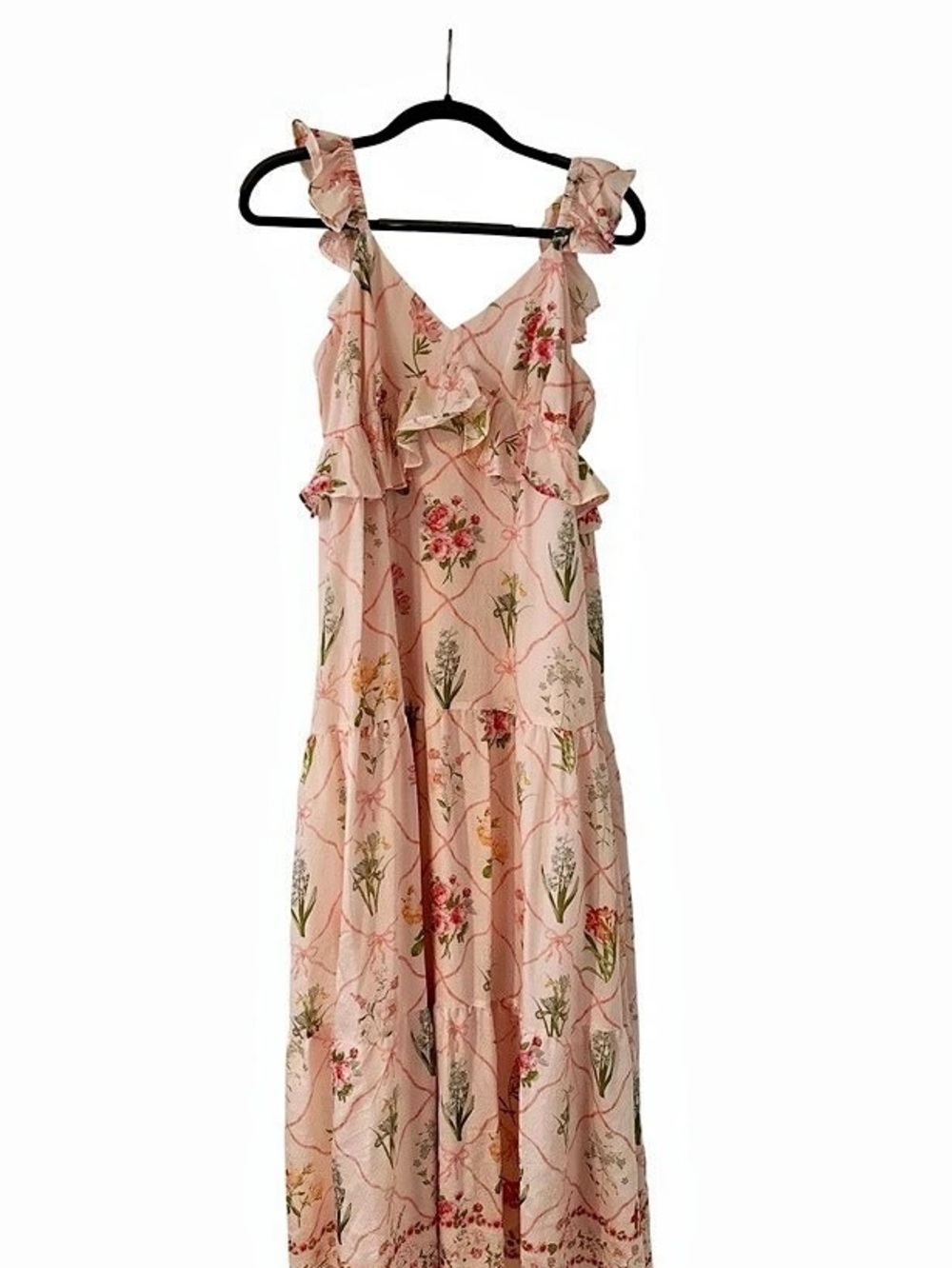 Taylor Floral Maxi Dress in Pink Size 6 Like New